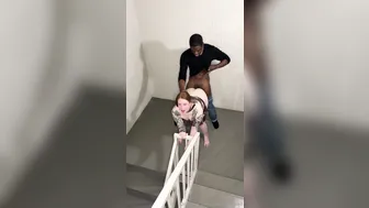 Pawg_Redhead, Pawg Whore Getting Fucked Doggy In A Public Stairwell Until They Almost Get Caught
