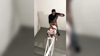 Pawg_Redhead, Pawg Whore Getting Fucked Doggy In A Public Stairwell Until They Almost Get Caught