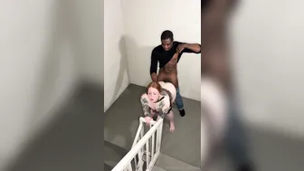 Pawg_Redhead, Pawg Whore Getting Fucked Doggy In A Public Stairwell Until They Almost Get Caught