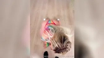 Carla Boom, Blonde Bimbo In Fishnets Blowing Bwc Until She Drools Through The Mesh