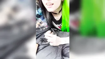 Little_Emo_Kitten, Emo Goth Girl Sucking Cock In The Moving Car Until The Windows Steam