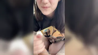 Summer Stone, Jerking Off Her Boyfriend POV Until He Explodes In Her Hand