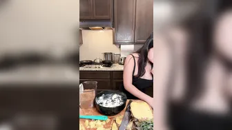 Halococo, Asian Babe Cooking Dinner In An Apron Until The Apron Is The Only Thing Left