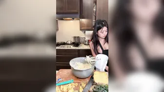 Halococo, Asian Babe Cooking Dinner In An Apron Until The Apron Is The Only Thing Left