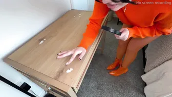 Feetbysvett, Thick Velma Cosplay Foot Jerking A Bbc Until He Cums On The Glasses