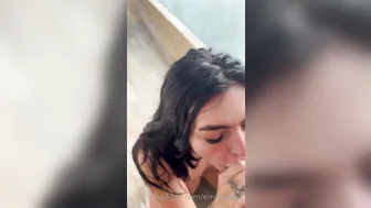 Emjayplays, Blowjob With A Facial In The Shower Until The Water Runs Off Her Face