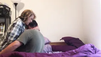 Mamanita, Horny Milf Riding Her Man In Bed Until He Fills Her