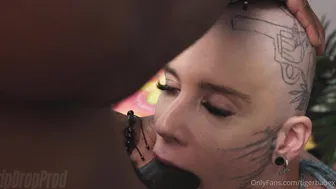Tigerbabex, Bald Tattooed Slut Sucking Bbc Until She Drools Down It