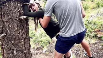 Marsfoxxx, Getting Tied And Creampie Fucked Up In The Mountains Until She Overflows Outside