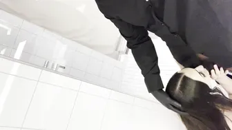 Queenofhell, Slutty Whore Sucking Bbc In The Toilet Until She Almost Gets Caught
