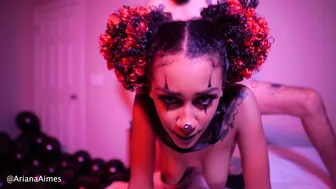 Ariana Aimes, Ebony Clown Slut Taking A Facial Until The Makeup Runs