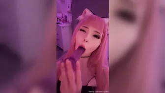 Pockycats, Cute Cat Girl Sucking A Dildo POV Until She Drools On Camera