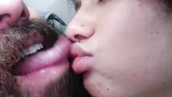 Sloppy POV Blowjob - Dark-Haired Amateur Gags Deep and Takes a Huge Load