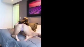 Desireedesirexoxo, Fit Latina Teasing In Purple Lingerie Until She Spills Out