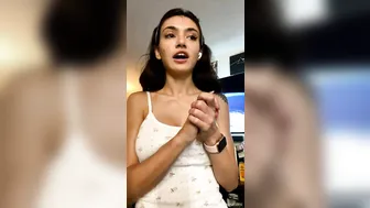 Amira Brie, Hot French Mix Girl Flashing Her Tits Until They Bounce Free