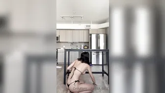 Amira Brie, Hot Caucasian Building Furniture In A Sling Bikini Until Her Tits Bounce Free