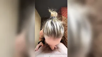 Blake Bailey, Tatted Babe Sucking Cock Then Getting Facialized Until Her Face Is Covered