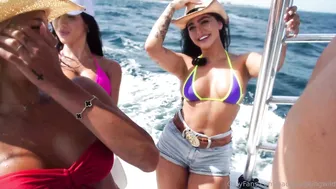 Emjayplays, Three Sexy Bikini Models Fishing In The Ocean Until The Tops Come Loose