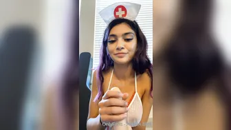 Amira Brie, Naughty Nurse Sucking And Riding Until The Uniform Is Soaked
