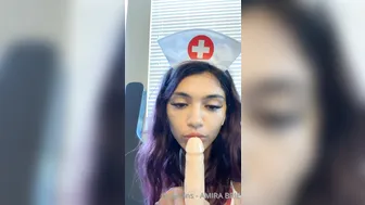 Amira Brie, Naughty Nurse Sucking And Riding Until The Uniform Is Soaked