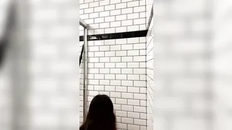 Amira Brie, Sexy Maid Washing The Shower Until The Apron Is The Only Thing Left
