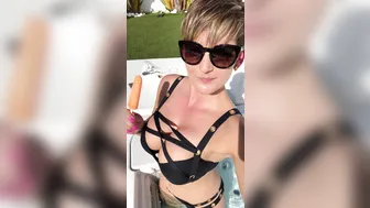 Hannah Brooks, Popsicle Teasing In The Outdoor Jacuzzi Until It Melts On Her