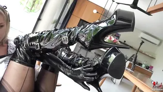 Hannah Brooks, Fucking In Her Latex Maid Outfit Until It Squeaks