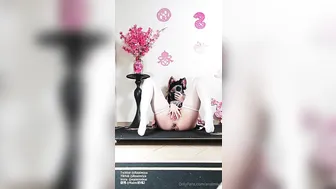 Anaimiya, Anal Drilling In Cheongsam Cat Cosplay Until The Silk Sticks Wet