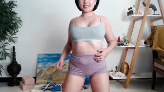 Virtual Geisha, Oiling Up And Working Out Until She Shines And Cums