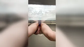 Zoeydigiacomo, Fucking A Wall Dildo On The Window Until She Creams On The Glass
