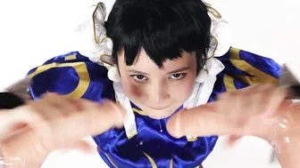 Virtual Geisha, Horny Chun Li Fucking Two Big White Dildo Until She’s Stuffed Both Ways