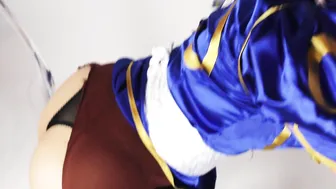 Virtual Geisha, Horny Chun Li Fucking Two Big White Dildo Until She’s Stuffed Both Ways