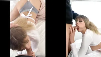Milakittenx, Sexy Ukrainian Supermodel Sucking Cock Until She Swallows
