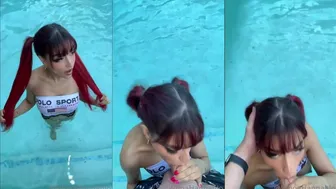 Hannah Jo Melts Down: XXL Pool POV Blowjob — Raw Footage