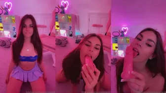 Lauren Alexis Explodes: Raw Dildo Blowjob Live Stream — NSFW Bomb