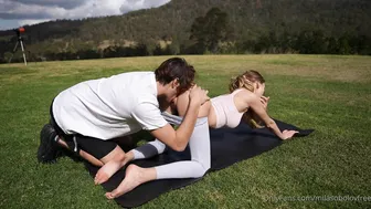 MilaKittenX Ignites: Hardcore Fit Babe Outdoor Yoga Sextape — Watch Now