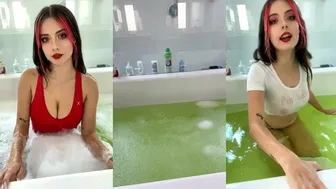 Julia Burch Ignites: Súper Hot Wet T-Shirt Try-On-Haul In The Bathtub — Click & Drool