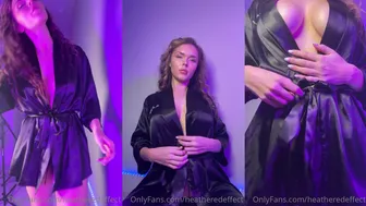 Heatheredeffect Turns Savage: Caliente Black Silk Wear Tease — Raw Footage