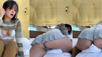 Peachjars Gets Lit: Sensacional Horny Pillow Humping Masturbation In The Tent — Sin Censura