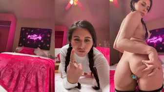 Violet Summers Breaks the Internet: Súper Hot Sexy Girl In Fishnet Anal Livestream — Raw Footage
