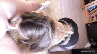 Lost Bet MILF Had to Get down on Four To Suck Dick