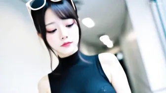 Asian Office Lady Blackmail On her knee Suckinng Her Boss -AI