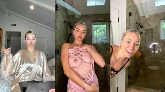 Lindsey Pelas, See-Through Fishnet Lingerie Try-On Live Stream