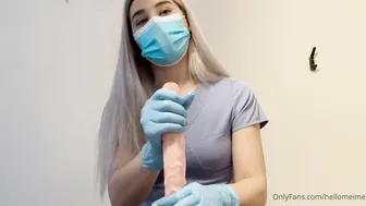Mei Minato, Hellomeimei, Nurse Slippery Glove Dildo Play