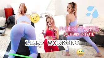 Phoebe Yvette, Naked Workout and Dildo Ride