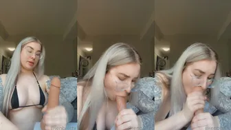 Jen Brett, Glasses Blonde Dildo Oral Play