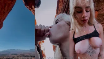 Emily Oram, Red Rock Canyon Outdoor Blowjob and Facial