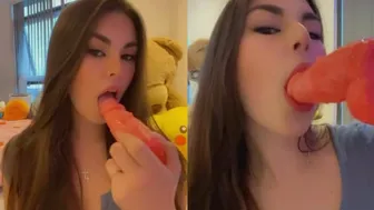Lauren Alexis, Pink Dildo Deepthroat Oral POV