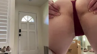 Stpeach, Naked Tease During Package Delivery Roleplay