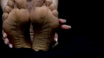 Asmr Maddy, Playful Display with Buttplug and Fishnet Stockings